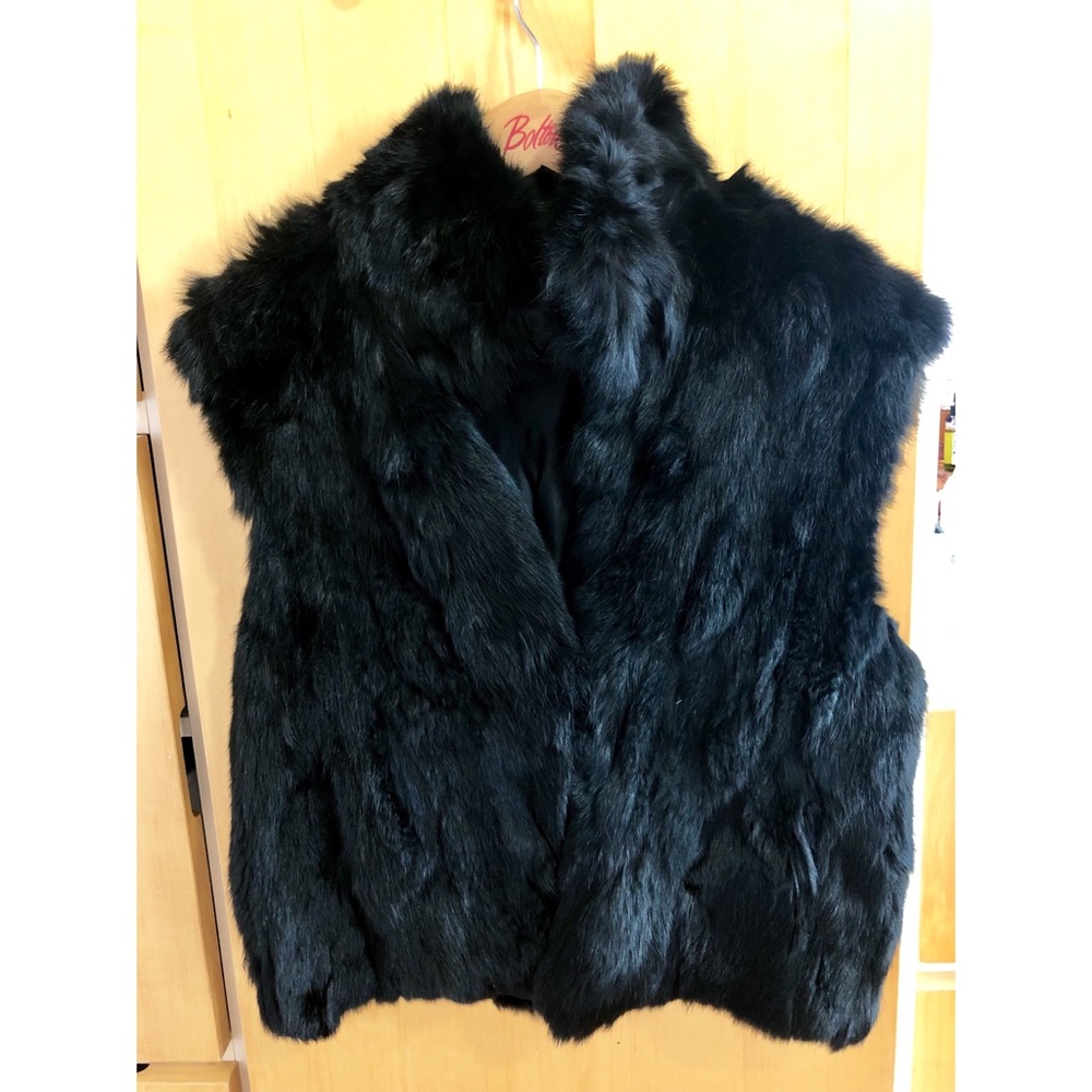 Adrienne Landau REAL rabbit fur vest